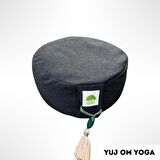 Zafu, Yoga, Meditasyon, Yer Minderi, Siyah Düz, Karabuğday kabuğu Dolgulu