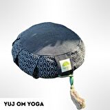 Zafu, Yoga, Meditasyon, Lotus, Yer Minderi, Siyah, Karabuğday kabuğu Dolgulu