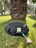 Zafu, Yoga, Meditasyon, Lotus, Yer Minderi, Siyah, Karabuğday kabuğu Dolgulu