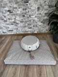 Lotus Meditasyon Minder Seti, Zafu Zabuton Yoga Minderi, Ortası desenli