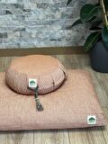 Lotus Meditasyon Minder Seti, Orange Zafu Zabuton Yoga Minderi, Ortası düz