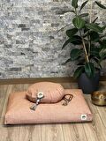 Lotus Meditasyon Minder Seti, Orange Zafu Zabuton Yoga Minderi, Ortası Desenli