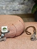 Lotus Meditasyon Minder Seti, Orange Zafu Zabuton Yoga Minderi, Ortası Desenli
