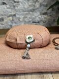 Lotus Meditasyon Minder Seti, Orange Zafu Zabuton Yoga Minderi, Ortası Desenli