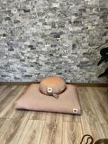 Lotus Meditasyon Minder Seti, Orange Zafu Zabuton Yoga Minderi, Ortası Düz