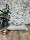 Lotus Meditasyon Minder Seti, Adaçayı Zafu Zabuton Yoga Minderi, Ortası Desenli