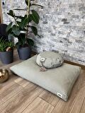 Lotus Meditasyon Minder Seti, Adaçayı Zafu Zabuton Yoga Minderi, Ortası Desenli