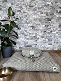 Lotus Meditasyon Minder Seti, Adaçayı Zafu Zabuton Yoga Minderi, Ortası Düz desen
