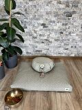 Lotus Meditasyon Minder Seti, Adaçayı Zafu Zabuton Yoga Minderi, Ortası Düz desen