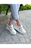 Kadın Hakiki Deri Aksesuar Detaylı Sneaker