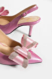 Kadın Hakiki Deri Topuklu Ayakkabı Pembe