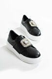 Kadın Hakiki Deri Sneaker Siyah