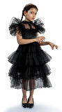 Wednesday Kız Çocuk Doğum Günü Parti Elbisesi