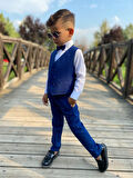 İndigo Beş Parça Erkek Çocuk Takım Elbise