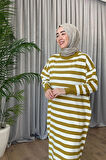 3389 Yeva Enine Çizgili Triko Tunik