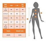 Kadın Uzun Kollu Bisiklet Yaka Kollar Tül Manşet Taş Işlemeli Krep Elbise