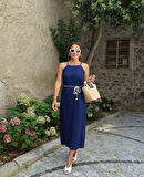 Kadın Kadın Omuz Askılı Kuşak Dahil Elbise