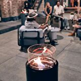 Enders Nova Led Gazlı Ateş Çukuru Siyah Firepit