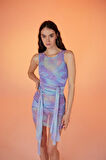Markano Wrap Elbise Lila