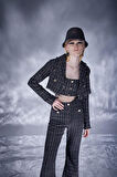 Markano Tweed Pantolon Siyah