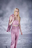Markano Tweed Pantolon Pembe