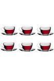 Paşabahçe 97948 basic cam çay fincanı - çay fincanı seti 12 parça