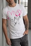 Erkek Sırtı Yazılı ve Alien Desenli Bisiklet Yaka Streetwear Tişört