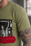 Erkek Sinematik Grafik Baskılı Streetwear Tişört
