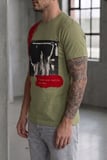 Erkek Sinematik Grafik Baskılı Streetwear Tişört