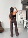 Kadın Yüksek Bel Wide Leg Jean Pantolon - %100 Pamuk  Denim