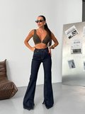 HerTon Kadın Yüksek Bel İspanyol Paça Jean Pantolon – Likralı Flare Denim, Toparlayıcı Etki, Günlük & Şık Kombin