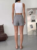 Çift Yırtmaçlı Mini Etek