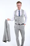 İntersivin Slim Fit 6 Drop Yelekli Takım Elbise