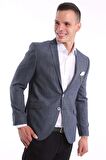 İntersivin 6 Drop Slim Fit Yarım Astarlı  Erkek Blazer Tek Ceket