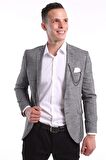 İntersivin 6 Drop Slim Fit Yarım Astarlı  Erkek Blazer Tek Ceket