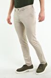 İntersivin Erkek Yazlık Terletmeyen Hafif Kumaş Bej Slim Fit Pantolon