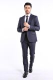 İntersivin Gri 6 Drop Slim Fit Erkek Takım Elbise