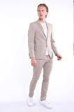 İntersivin Slim Fit 6 Drop Likralı ToprakTakım Elbise