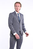İntersivin Slim Fit 6 Drop Likralı Lacivert Takım Elbise