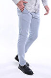 İntersivin Slim Fit Pamuklu Likralı Mavi Erkek Pantolon 