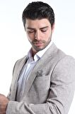 İntersivin Slim Fit 6 Drop Likralı Yarım Astarlı Yazlık Erkek Blazer Tek Ceket