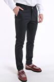 İntersivin Slim Fit Pamuklu Likralı Kışlık Siyah Erkek Pantolon 