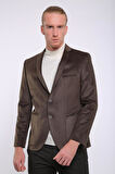 İntersivin 6 Drop Slim Fit Kadife Tam Astar Blazer Erkek Tek Ceket