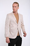 İntersivin 6 Drop Slim Fit Süet Dokulu Tam Astar Blazer Erkek Tek Ceket
