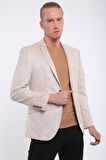 İntersivin 6 Drop Slim Fit Süet Dokulu Tam Astar Blazer Erkek Tek Ceket