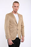 İntersivin 6 Drop Slim Fit Süet Dokulu Tam Astar Blazer Erkek Tek Ceket