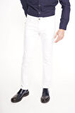 İntersivin Slim Fit Beyaz Pamuklu Likralı Günlük Pantolon