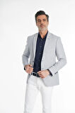  İntersivin Slim Fit Yarım Astarlı Mendilli Erkek Blazer Tek Ceket
