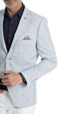 İntersivin Slim Fit Yarım Astarlı Mendilli Erkek Yazlık Blazer Tek Ceket