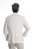 İntersivin Slim Fit Yarım Astarlı Erkek Yazlık Toprak Blazer Tek Ceket